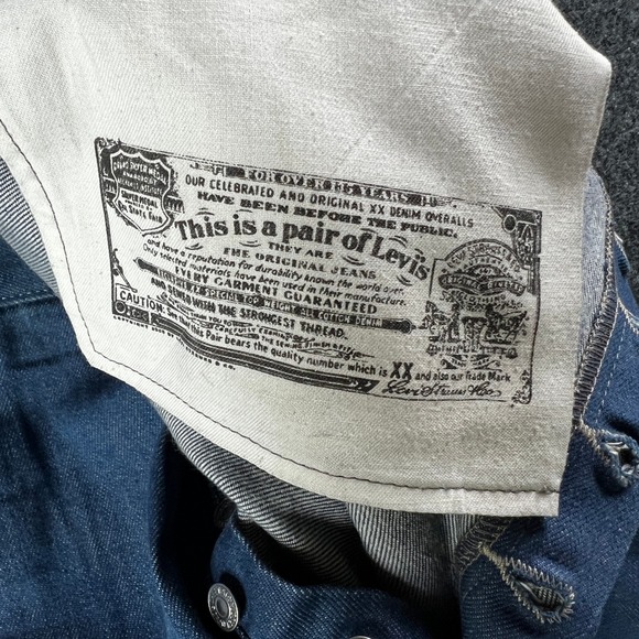 Levi's‎ 501XX Original Fit Blue Jeans Button Fly Mens Measures Size 42x30 Baggy - Picture 10 of 16